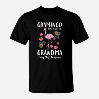 Gramingo Like A Normal Grandma Flamingo Lover T-Shirt | Crazezy UK