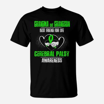 Grandma And Grandson Best Friend Of Life Cerebral Palsy T-Shirt | Crazezy