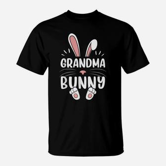 Grandma Bunny Funny Matching Easter Bunny Egg Hunting T-Shirt | Crazezy