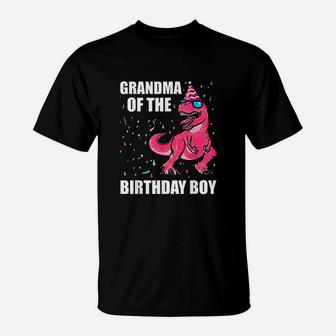 Grandma Dinosaur Of The Birthday Boy T-Shirt | Crazezy UK