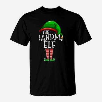 Grandma Elf Group Matching Family Christmas Gift Women Funny T-Shirt | Crazezy CA