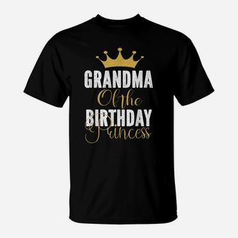 Grandma Of The Birthday Princess Girls Party T-Shirt | Crazezy AU