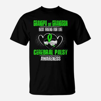 Grandpa And Grandson Best Friend Of Life Cerebral Palsy T-Shirt | Crazezy