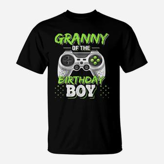 Granny Of The Birthday Boy Matching Video Game Birthday T-Shirt | Crazezy