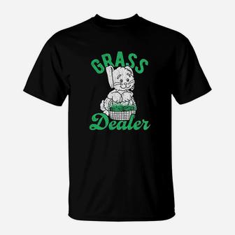 Grass Dealer Funny Easter Bunny Basket T-Shirt | Crazezy CA