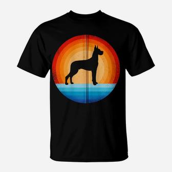 Great Dane Retro Vintage 60S 70S Sunset Dog Lovers Men Women Zip Hoodie T-Shirt | Crazezy UK