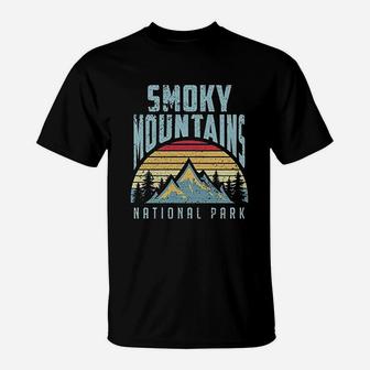 Great Smoky Mountains National Park Tennessee Retro T-Shirt | Crazezy