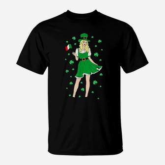 Green Saint Patricks Day St Pattys Irish Shamrock Leprechaun T-Shirt - Monsterry