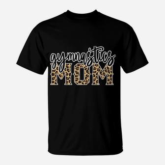 Gymnastics Mom Leopard Print Womens Proud Gymnast Mother Sweatshirt T-Shirt | Crazezy DE
