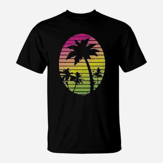 Haase Unlimited Palm Tree Scene Vacation Tropical T-Shirt - Thegiftio UK
