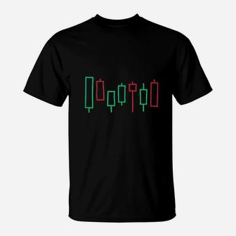 Hand Drawn Stock Market Chart Outline Trader T-Shirt | Crazezy