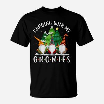 Hanging With My Gnomies Funny Gnome Friend Christmas Tree T-Shirt | Crazezy AU