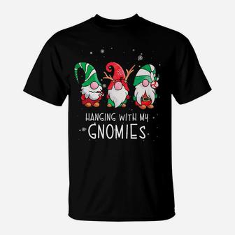 Hanging With My Gnomies Nordic Santa Gnome Christmas Pajama T-Shirt | Crazezy
