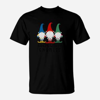 Hanging With My Gnomies T-Shirt Christmas Nordic Gnome Santa T-Shirt | Crazezy