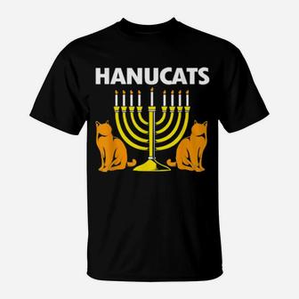 Hanukkah Cat Costume Happy Hanucat T-Shirt - Monsterry