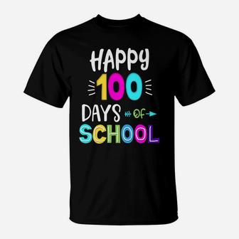 Happy 100 Days Of School Pre-K 1St Grade Teacher Outfit T-Shirt | Crazezy CA