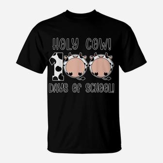 Happy 100Th Day Of School Cow Teacher Or Students Boys Girls T-Shirt | Crazezy CA