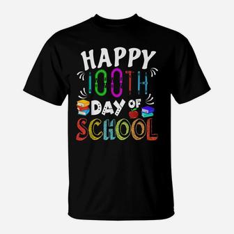 Happy 100Th Day Of School Professor Or Student Shirt Books T-Shirt | Crazezy AU