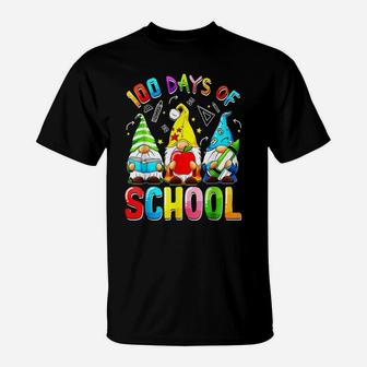 Happy 100Th Day Of School Three Gnomes Virtual Teachers Kids T-Shirt | Crazezy