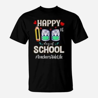 Happy 100Th Day School Teachers Aide Gift For Teachers T-Shirt | Crazezy