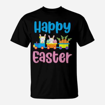 Happy Easter Bunny Rabbit Egg Hunting Train Lover T-Shirt | Crazezy