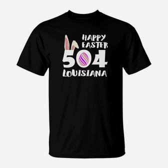 Happy Easter Day Bunny Rabbit Ears Louisiana 504 Ls T-Shirt - Thegiftio UK