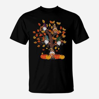 Happy Fall Y'all Gnomes Tree Pumpkin Autumn Thanksgiving Sweatshirt T-Shirt | Crazezy