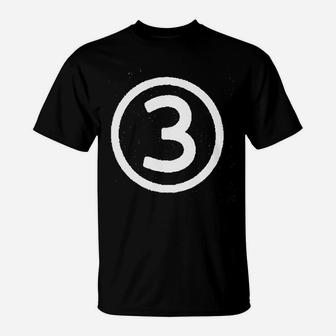 Happy Family Clothing Third Birthday Modern Circle Number Three T-Shirt | Crazezy DE