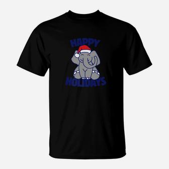 Happy Holidays Happy Holidays Elephant Tee T-Shirt - Thegiftio UK