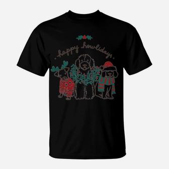 Happy Howlidays Funny Dog Christmas Gift Sweatshirt T-Shirt | Crazezy