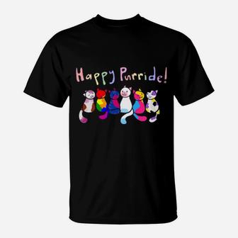 Happy Purride Cats Kittens Gay Pride Lgbtq Transgender T-Shirt - Monsterry DE