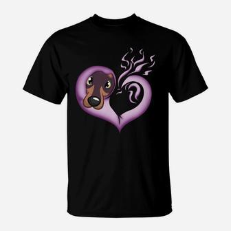 Happy Valentines Day Dachshund Animal Lovers T-Shirt - Seseable