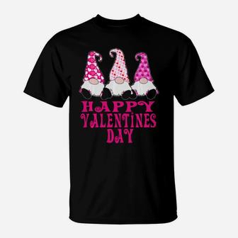 Happy Valentines Day Three Gnomes Matching T-Shirt - Monsterry