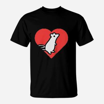 Heart Cute Fancy Rat T-Shirt - Thegiftio UK