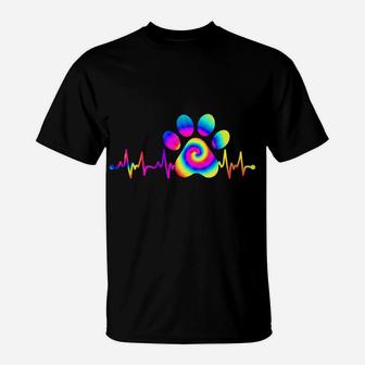 Heartbeat Dog Lovers Clothing - Tie Dye Dog T-Shirt | Crazezy