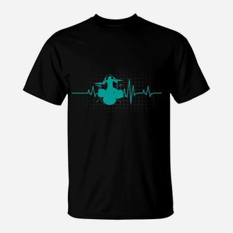 Heartbeat Drummer Drums T-Shirt | Crazezy