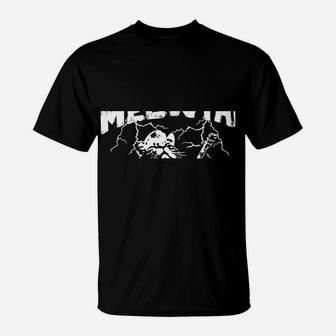 Heavy Meowtal - Cat Lover Gifts - Heavy Metal Music Gift Sweatshirt T-Shirt | Crazezy AU