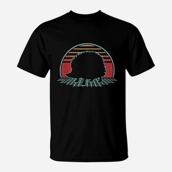 Hedgehog Retro Vintage 80S Style Animal Lover Gift T-Shirt | Crazezy DE
