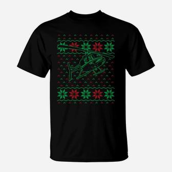 Helicopter Pilot Xmas Gift Aviation Ugly Christmas Sweatshirt T-Shirt | Crazezy DE