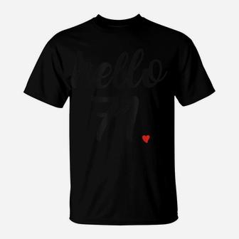 Hello 71 Funny 71St Birthday Gifts Cute Heart Graphic T-Shirt | Crazezy CA