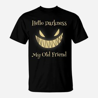 Hello Darkness My Old Friend Scary Pumpkin T-Shirt | Crazezy DE