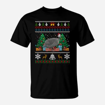 Hens Guinea Fowl Bird Santa Poultry Farmer Xmas Tree Sweatshirt T-Shirt | Crazezy UK