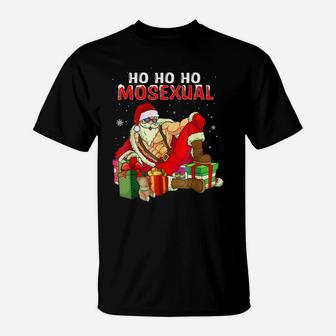 Ho Ho Ho Mosexual Gay Santa Lgbt Funny Gay Pride Christmas T-Shirt | Crazezy
