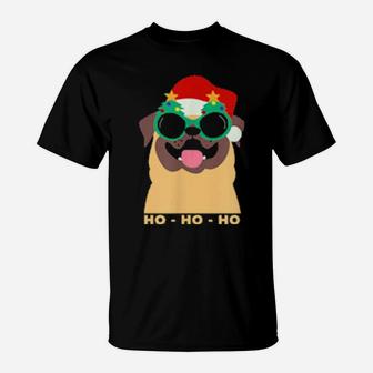 Ho Ho Ho Santa Hat For Everyone Who Loves Dogs T-Shirt - Monsterry