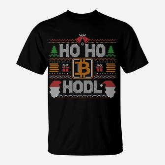 Ho Ho Hodl Hodling Through The Snow Ugly Christmas Sweater Sweatshirt T-Shirt | Crazezy