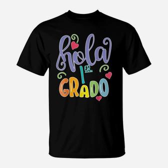 Hola 1Er Primer Grado Spanish Teacher Gifts T-Shirt | Crazezy CA