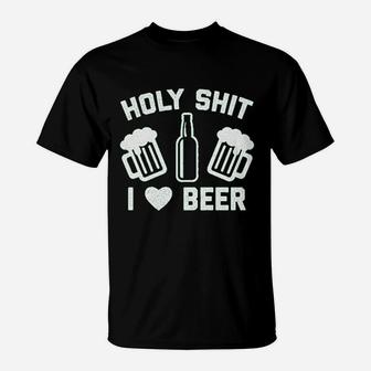 Holy Sht I Love Beer Funny Saint Patricks Day Patty Drinking T-Shirt | Crazezy AU