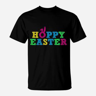 Hoppy Easter Happy Easter Cute Colorful T-Shirt | Crazezy CA