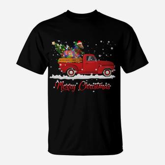 Horses Animal Riding Red Truck Christmas Sweatshirt T-Shirt | Crazezy