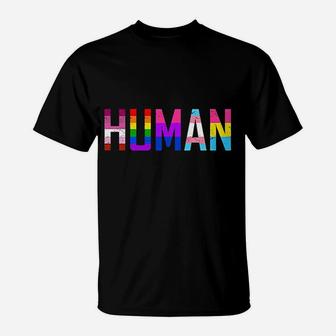 Human Flag Lgbt Gay Pride Month Pullover T-Shirt | Crazezy